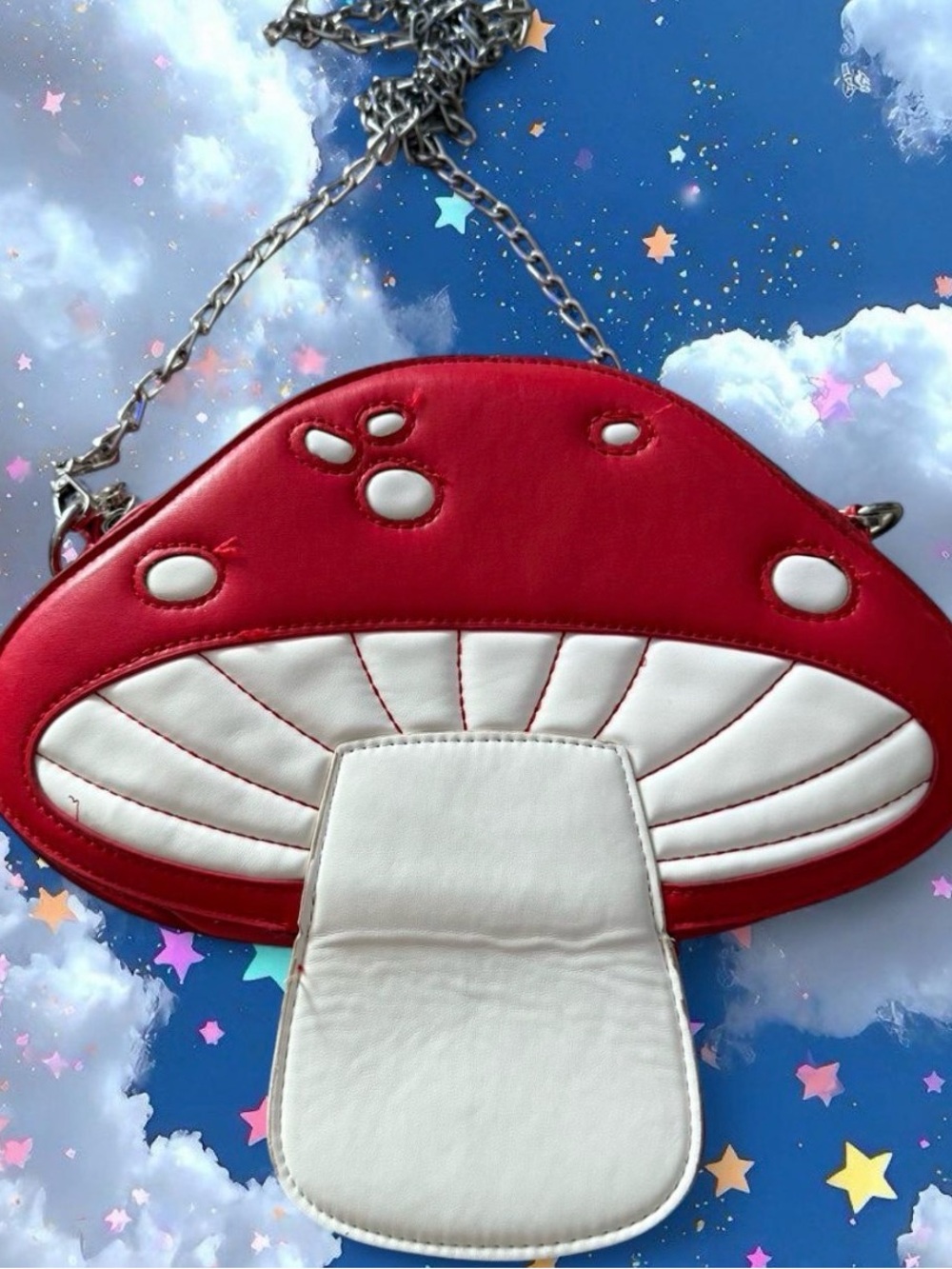 Red and White Mushroom Crossbody Bag